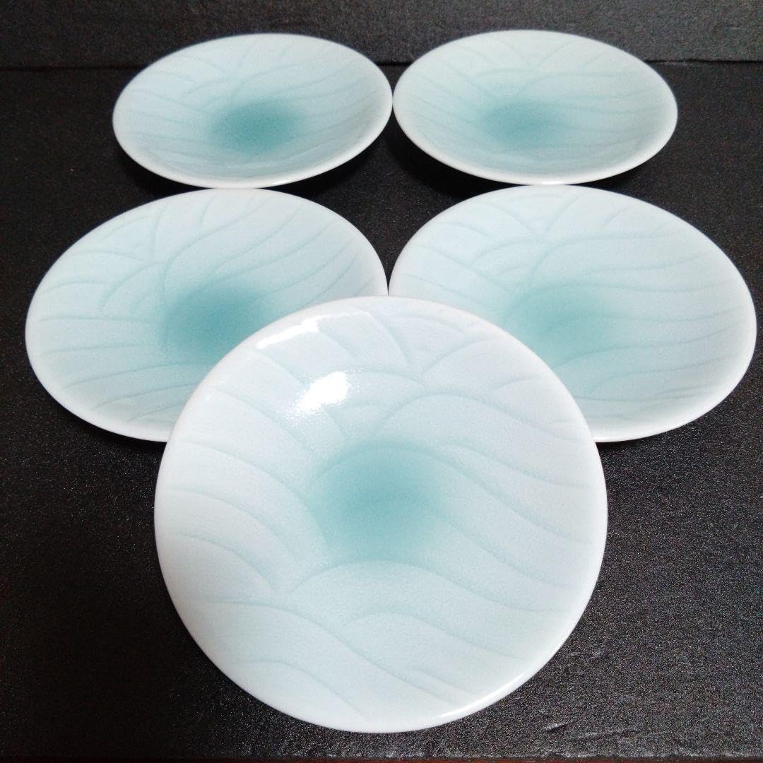 有田焼 藤巻窯 青白磁 銘々皿5枚 料亭 レストラン お祝い 2025年最新】藤巻